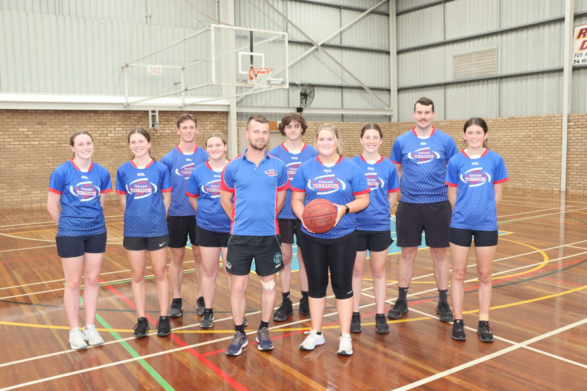 Ready to go: Players from Terang Tornadoes men’s and women’s sides are looking forward to the Country Basketball League season tip-off this weekend.