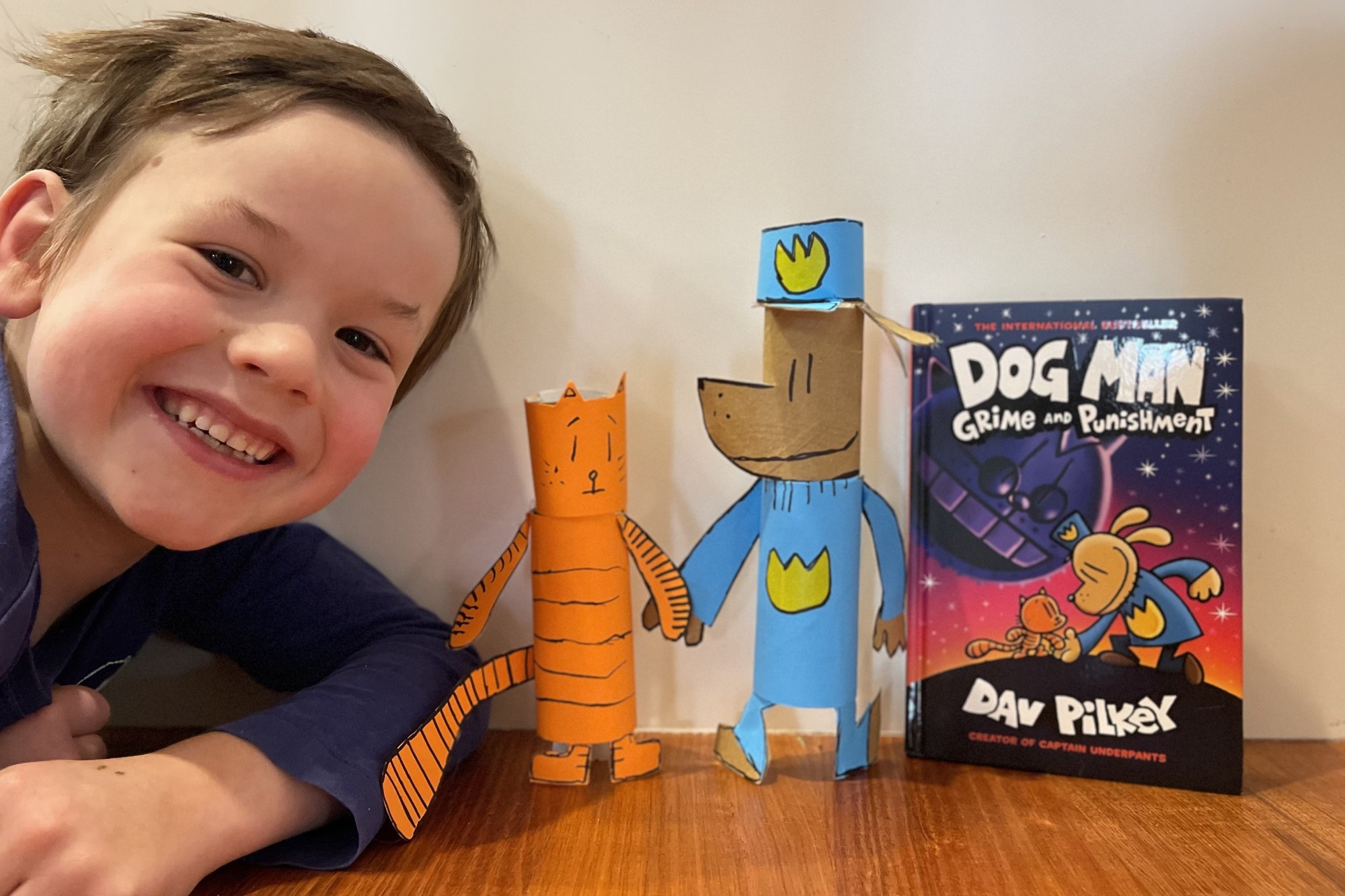 Celebration: Terang College students celebrated a belated Book Week with a range of activities last week, such as Charlie’s (pictured) creation of toilet roll characters.