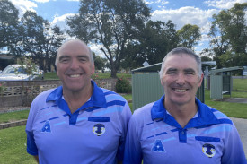 Men’s pairs champions George Draffen (left) and Richard Draffen (right). 