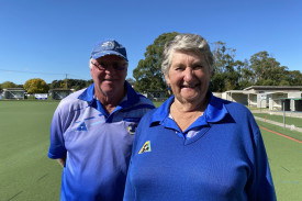 Mortlake mixed pairs champions: Alan Wentworth and Dianne Robertson. 