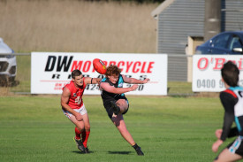 George Beasley was one of Kolora Noorat’s nine goalkickers on Saturday. 