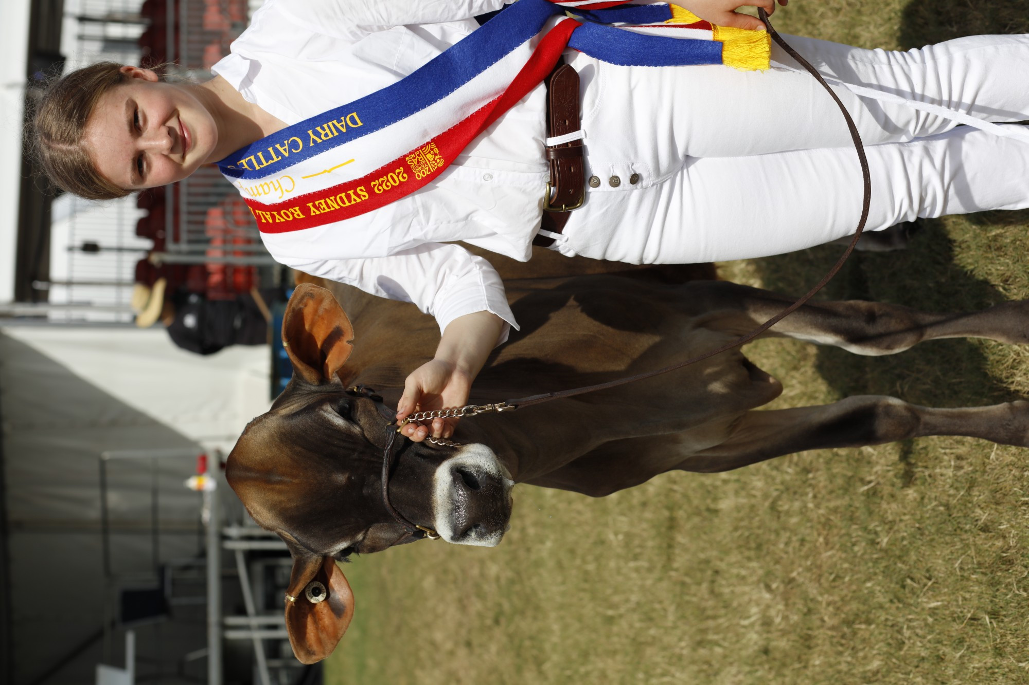 Triumphant: Sydney Royal Easter Show NSW final champion parader Anna Dickson with Miami Matt Fernleaf.