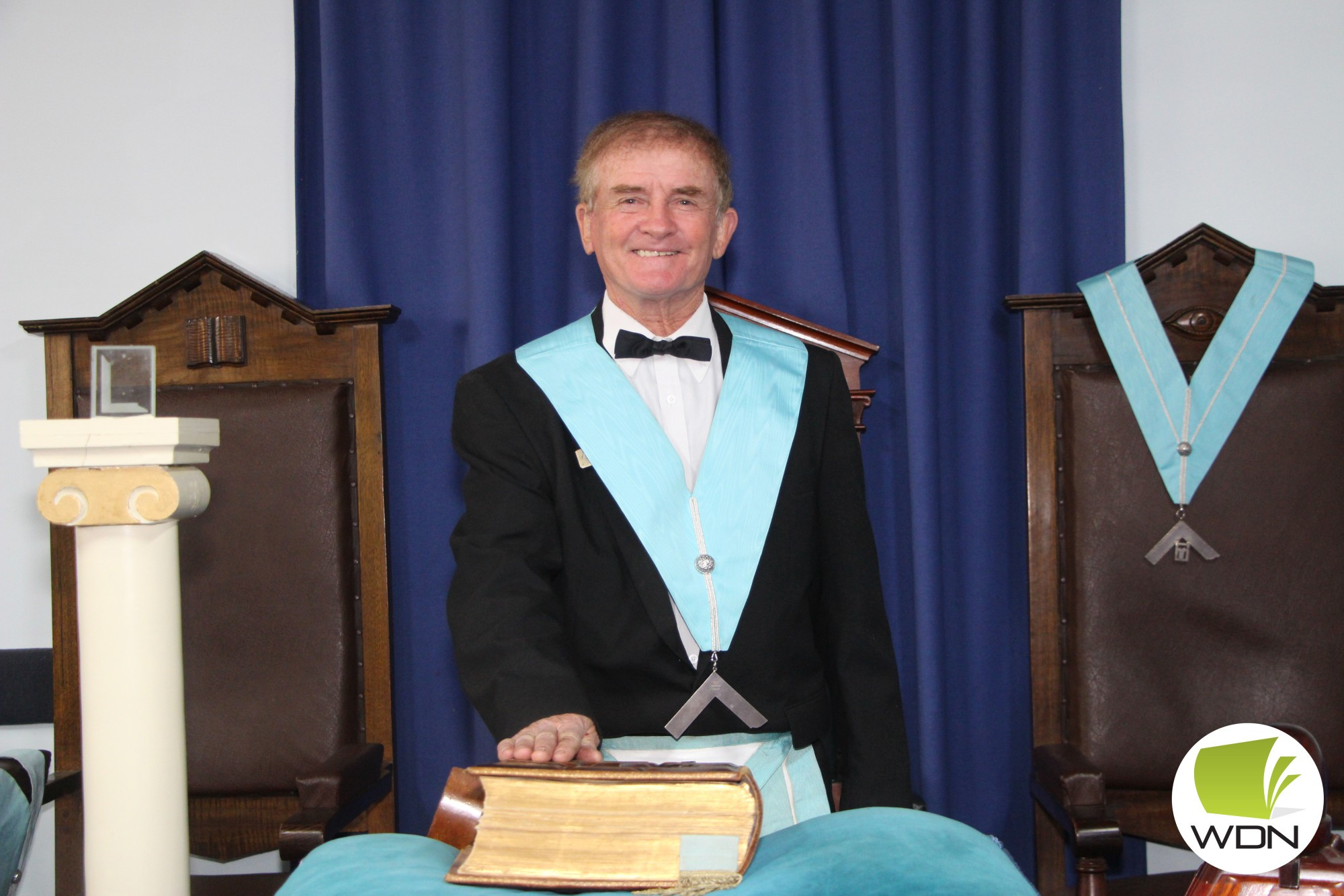 Congratulations: Bill Woolhouse was recently installed as the new worshipful master of the Mt Shadwell Masonic Lodge.