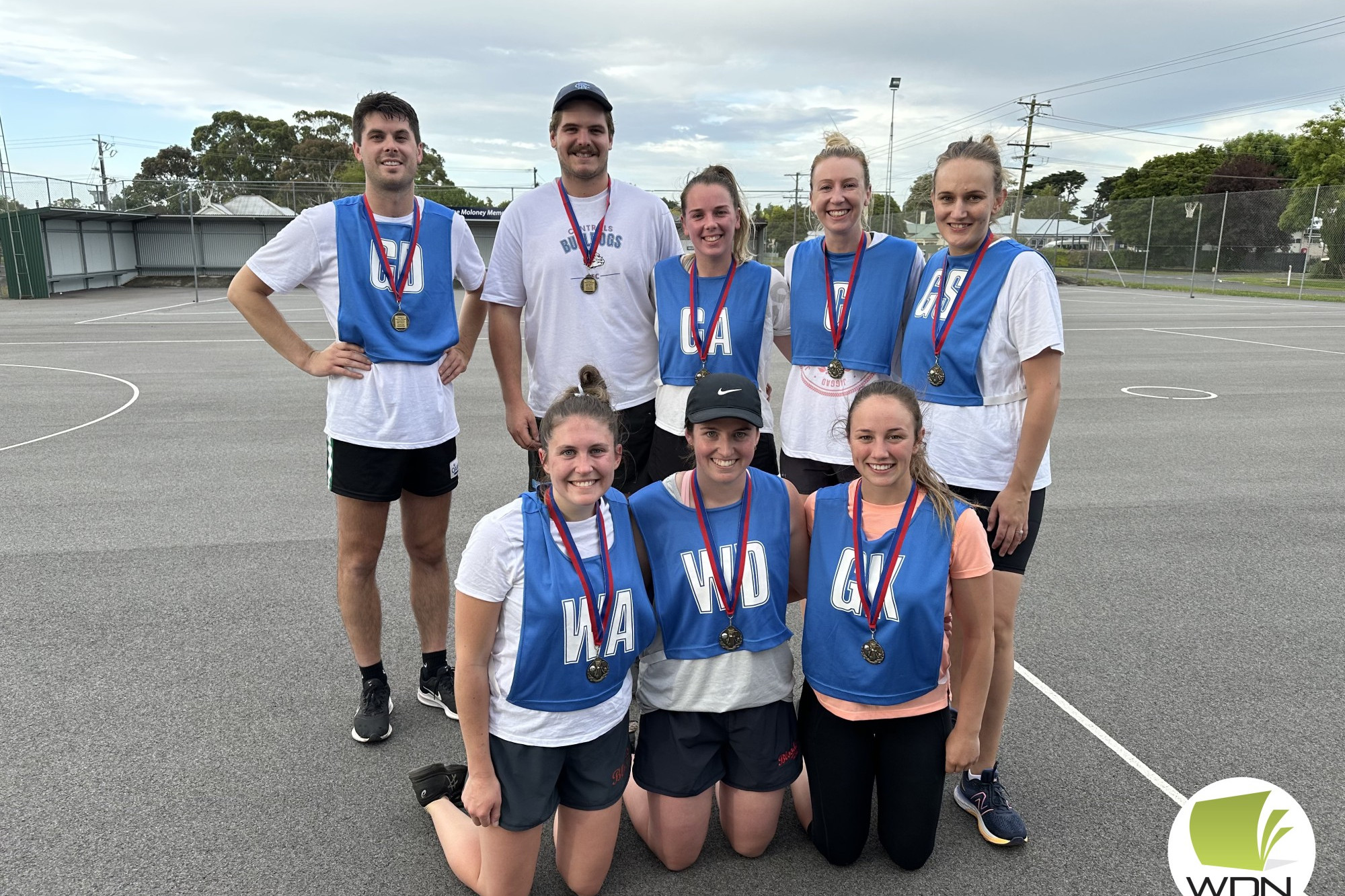 Senior winners, The Bloods. Back row from left: Joe O’Sullivan, Charlie Finnerty, Jacqui Arundell, Aimee Moloney and Jess Davis. Front: Claudia Lee, Ellen-Rose Lee and Maddie Hunter.