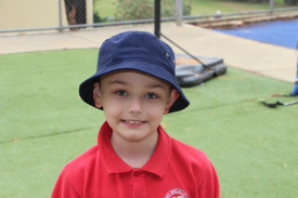 Talent: Mikey Piscopo, 7, showed impressive skill with the Western District Newspapers camera last week. 