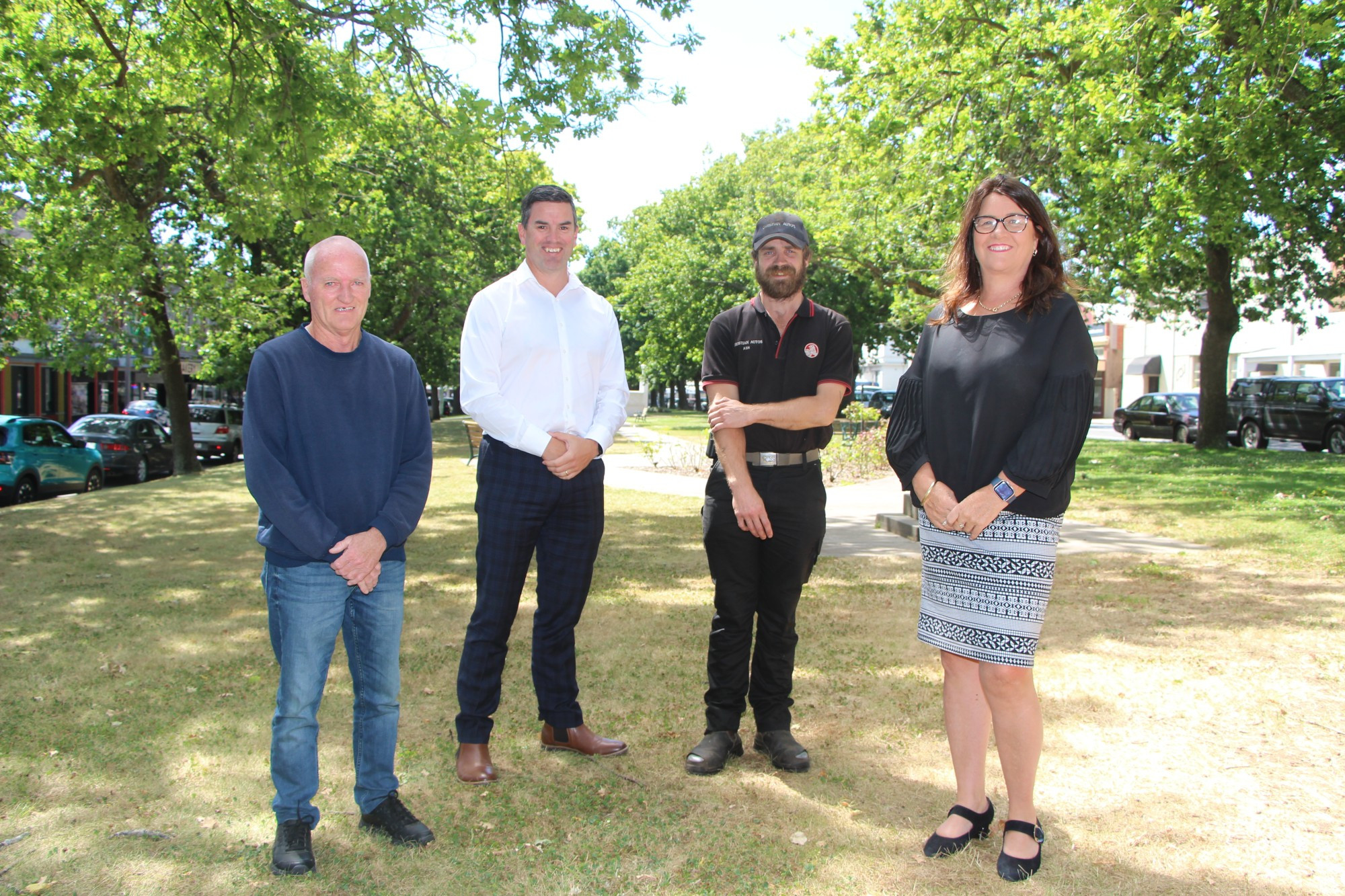 Improvement needed: Shadow Minister for Emergency Services Brad Battin (second from left) and Member for South West Coast Roma Britnell met with Terang CFA firefighter Jeff Carroll (left) and Terang CFA captain Ash Miller last week to discuss what rural CFA brigades need to thrive.