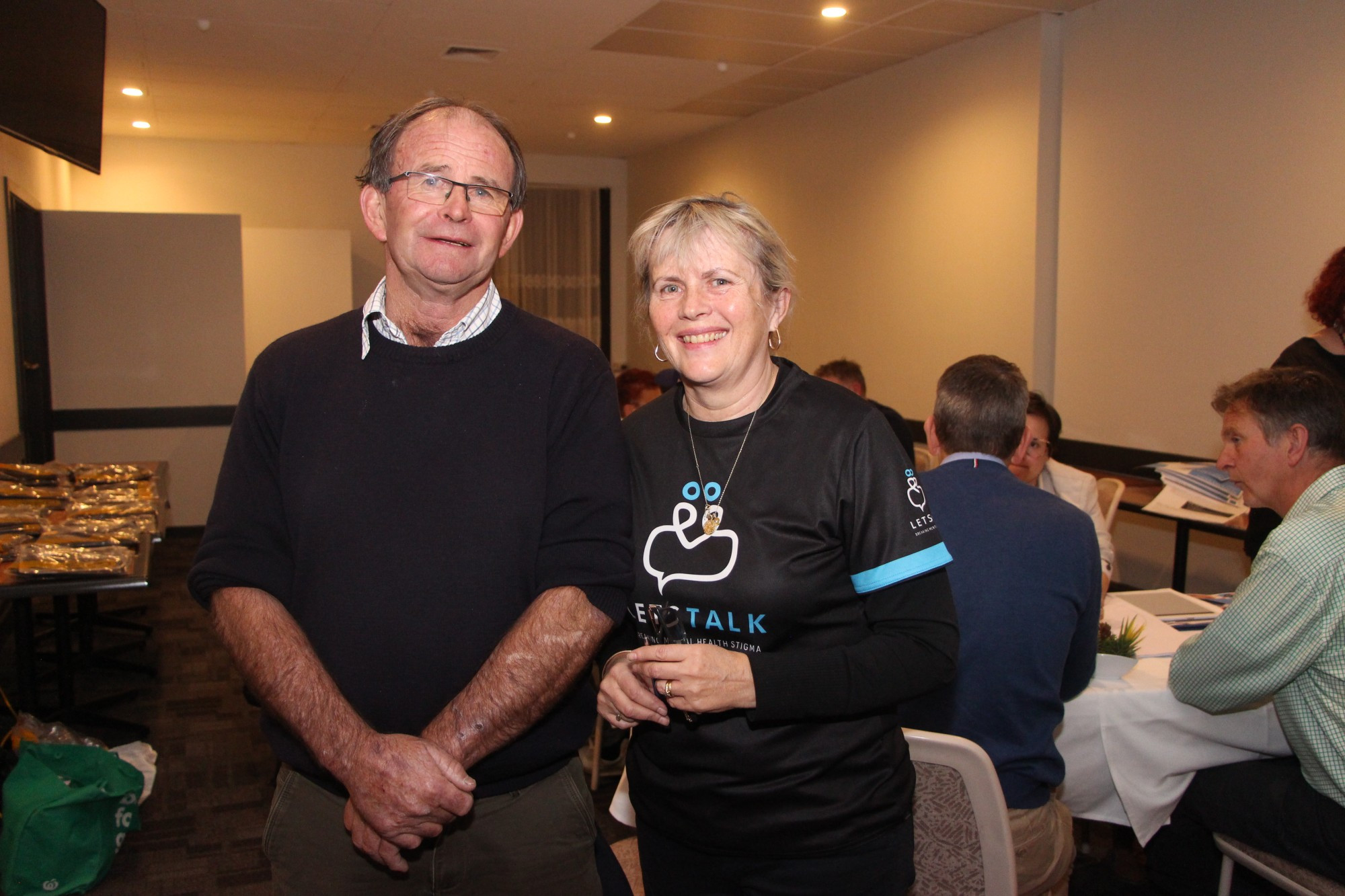 Break the stigma: Let’s Talk Foundation co-founders Mick and Jane Fitzgibbon visited Terang last week to discuss a new mental health awareness initiative to be launched in Terang.