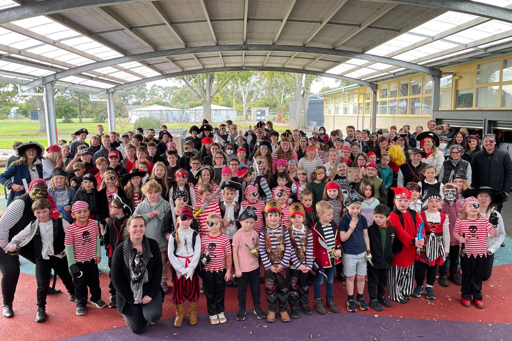 Arrr me hearties: Mortlake College students held a Dress like a Pirate Day last week to raise funds for brain cancer research.