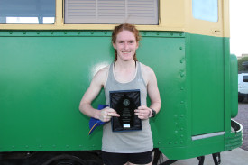 Hat trick: Terang and District Lions Fun Run and Walk overall female winner Rachael Ayres made her mark on the race, crossing the line in first place for the third time. 