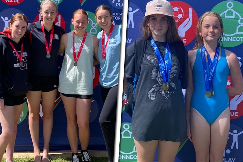 Terang College relay team (l-r) Jess Beasley, Ingrid Cavarsan, Kara Gee and Chloe Anderson.