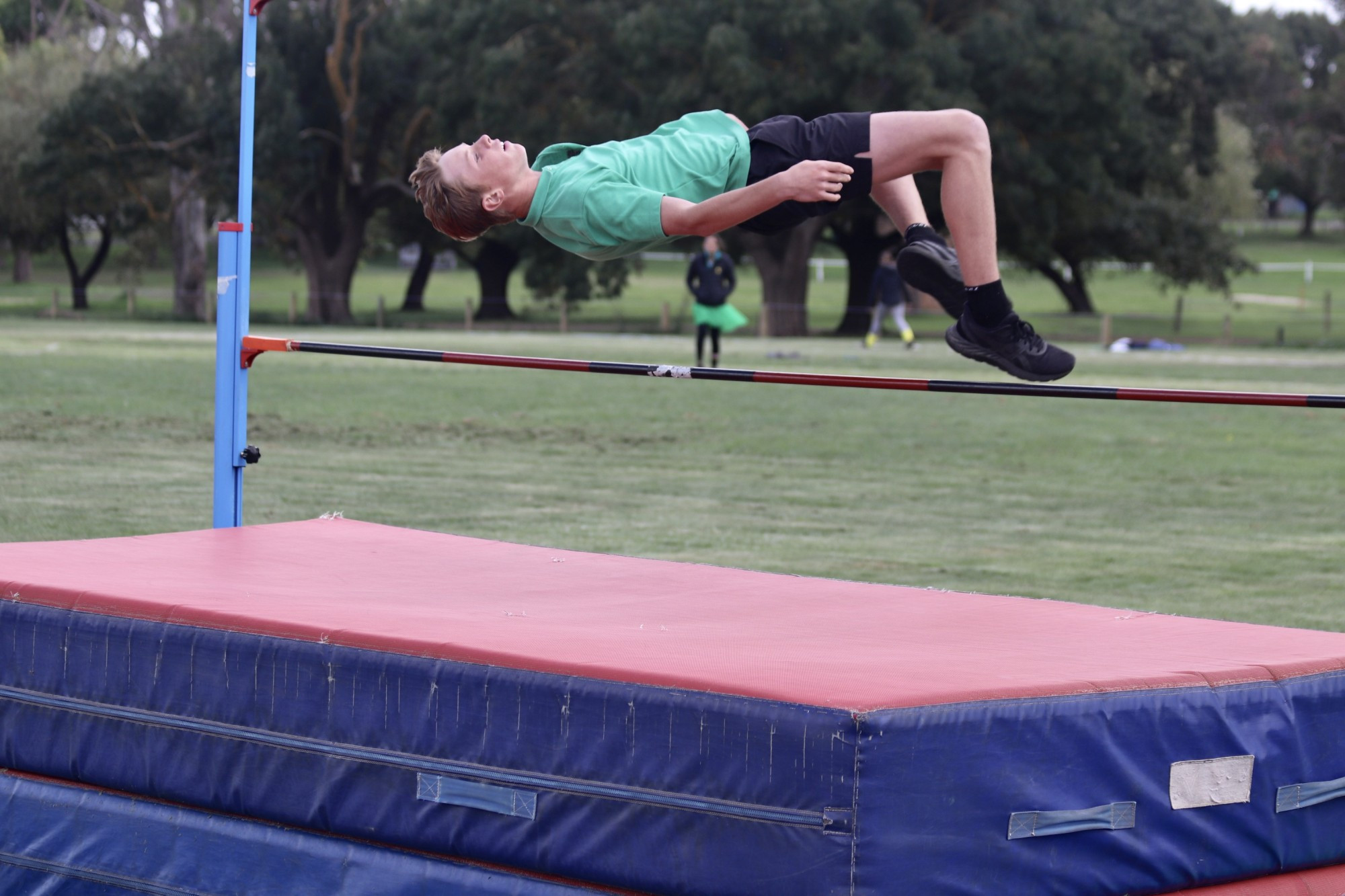 Young champ: Josh Slater broke two records on his way to being named champion in his age group, including the high jump.