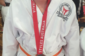 Ava Bonner won silver medal in her point sparring event.