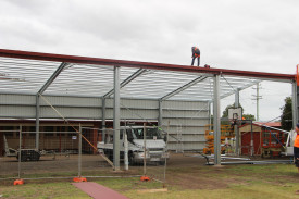The new undercover area at St Colman’s Primary School in Mortlake was recently constructed. 