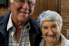 Mixed pairs champions Alan Wentworth and Dianne Robertson. 