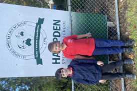 Hampden Specialist School junior captains Wyatt McIntosh and Trai Marcos. 