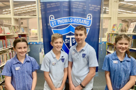 St Thomas’ Primary School captains Hope Kenna, Lenny Scanlon, Tom Scanlon and Lucia Clarke. 