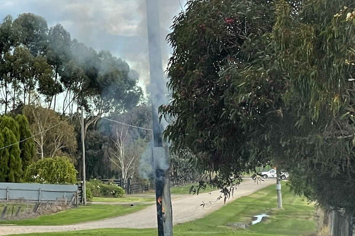 High voltage: Powercor has called on operators of heavy machinery to exercise caution after a tractor damaged powerlines in Terang on Monday afternoon, causing more than 1000 customers to lose power.