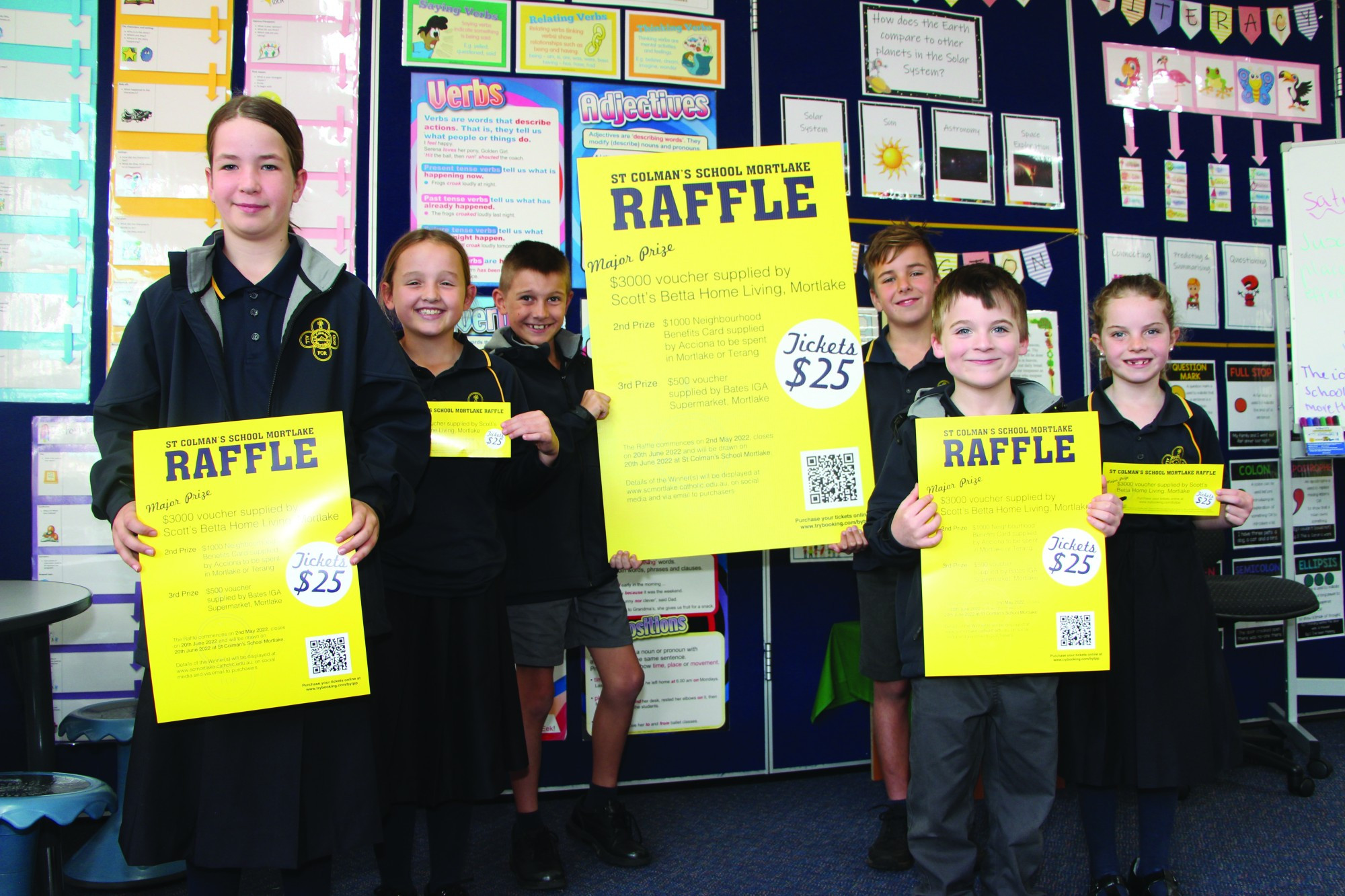 Get in quick: St Colman’s Primary School has already sold 125 of the 600 available tickets as part of its annual fundraising raffle.