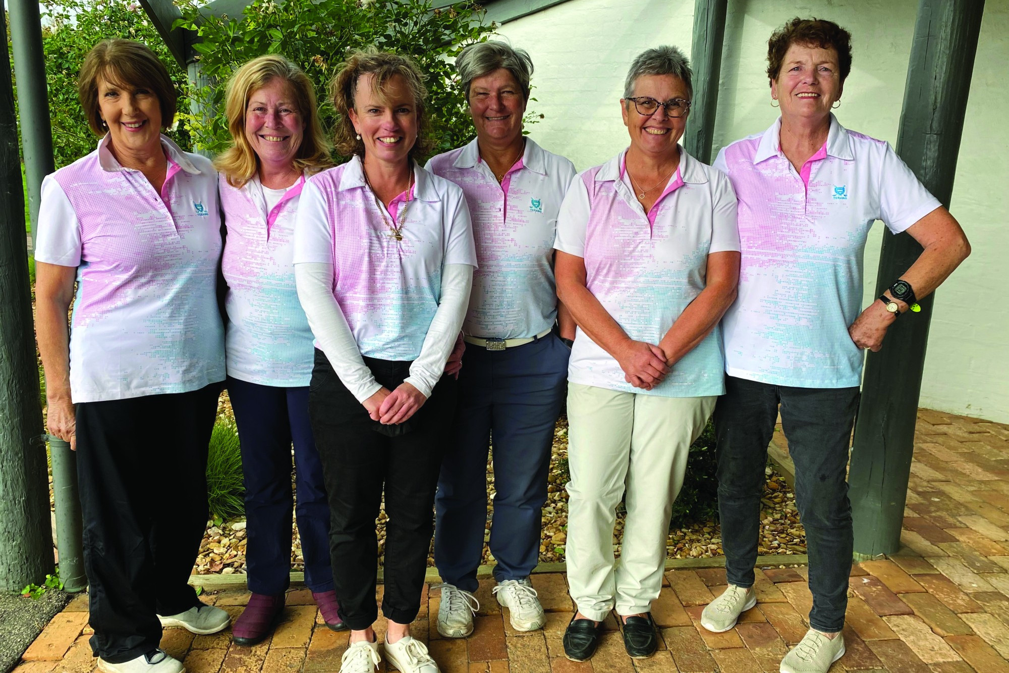 Terang women’s pennant division one champions (l-r) Margie Driscoll, Karen Mather, Sharee Scanlon, Cate Glennon, Jenny Meade and Aileen Clarke.