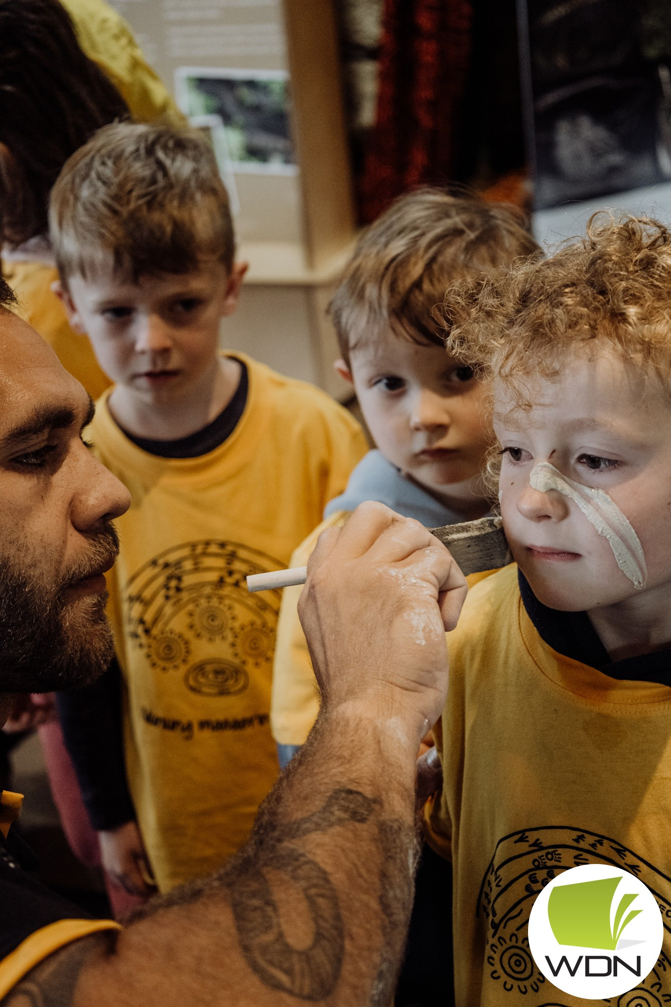 Ngatanwarr: The children learned face painting among a number of activities during the Day on Country excursion.