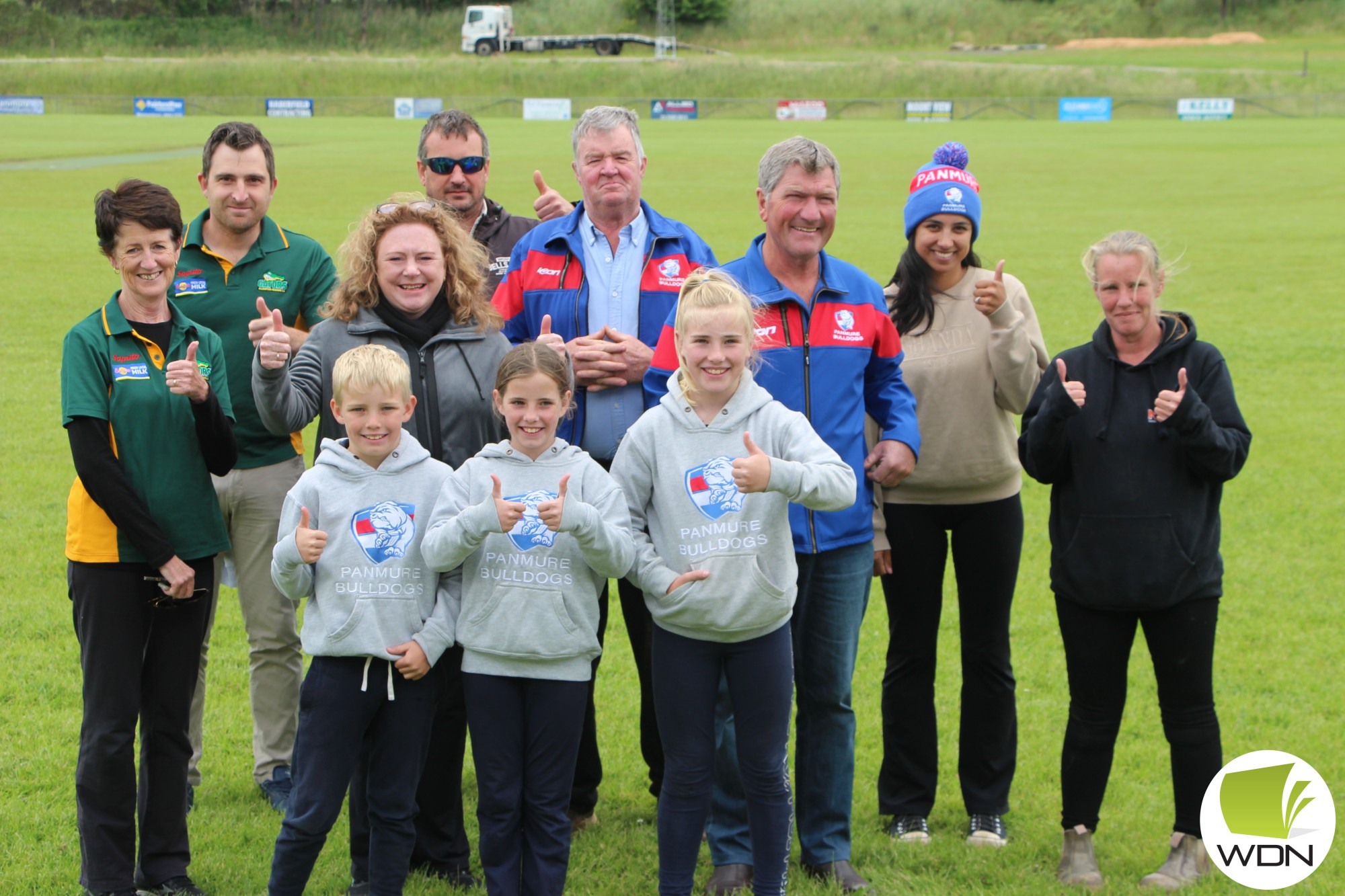 Cash splash: Labor candidate for South West Coast Kylie Gaston met with members of Panmure’s sporting clubs to announce a $100,000 election commitment for the Panmure Recreation Reserve.