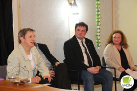Independent candidate Carol Altmann, Greens candidate Thomas Campbell and Labor candidate Kylie Gaston.