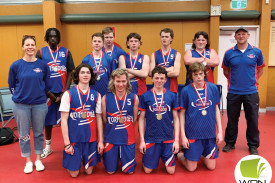 Under 18 boys with coach Brett Taylor.