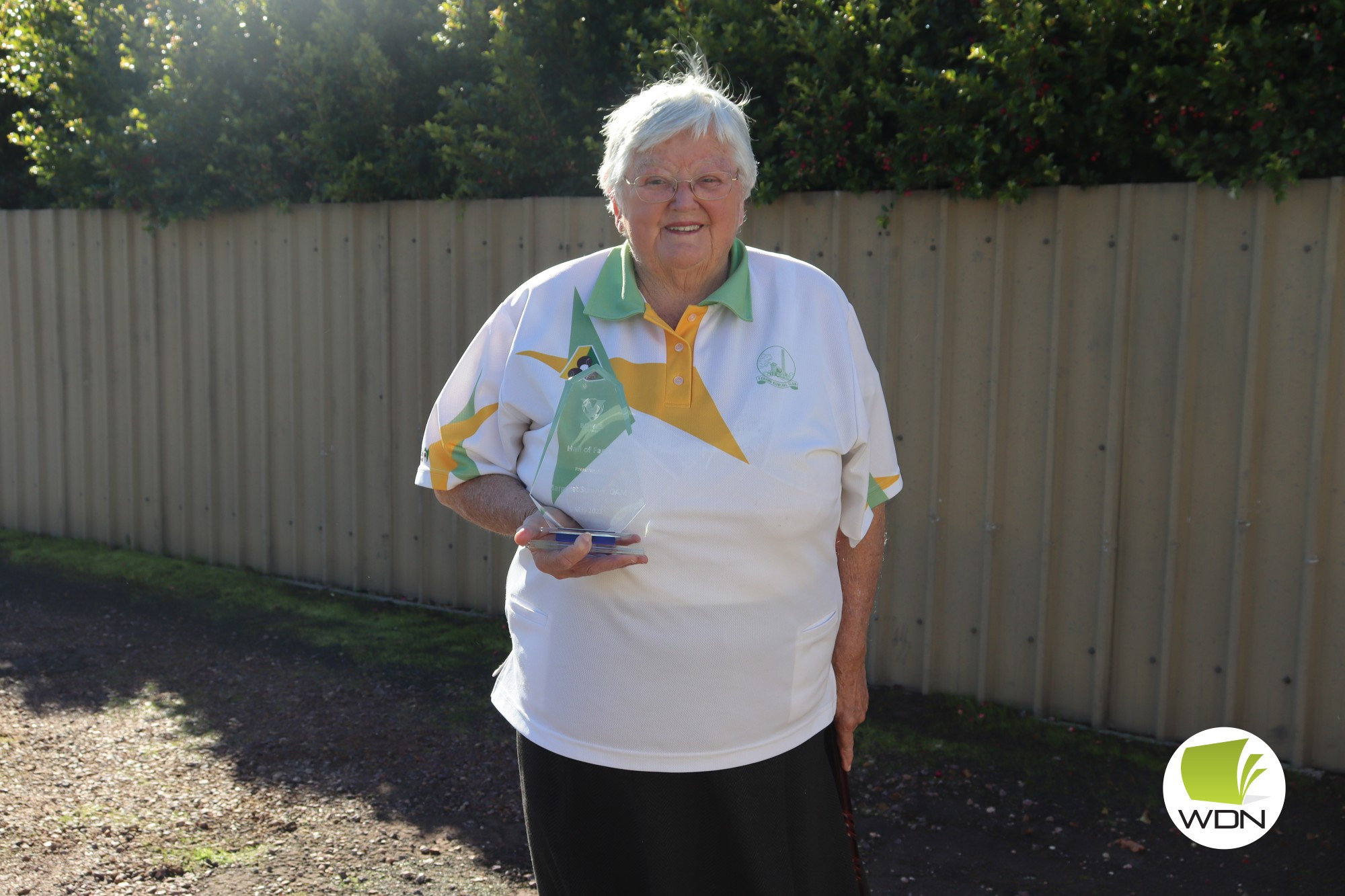 Margaret was thrilled to receive a Bowls Victoria Hall of Fame Award in May, 2021.