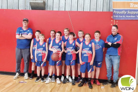 Under 14 boys coached by Stephen Vaughan.