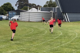 And they’re off… the track events attracted friendly competition last Friday. 