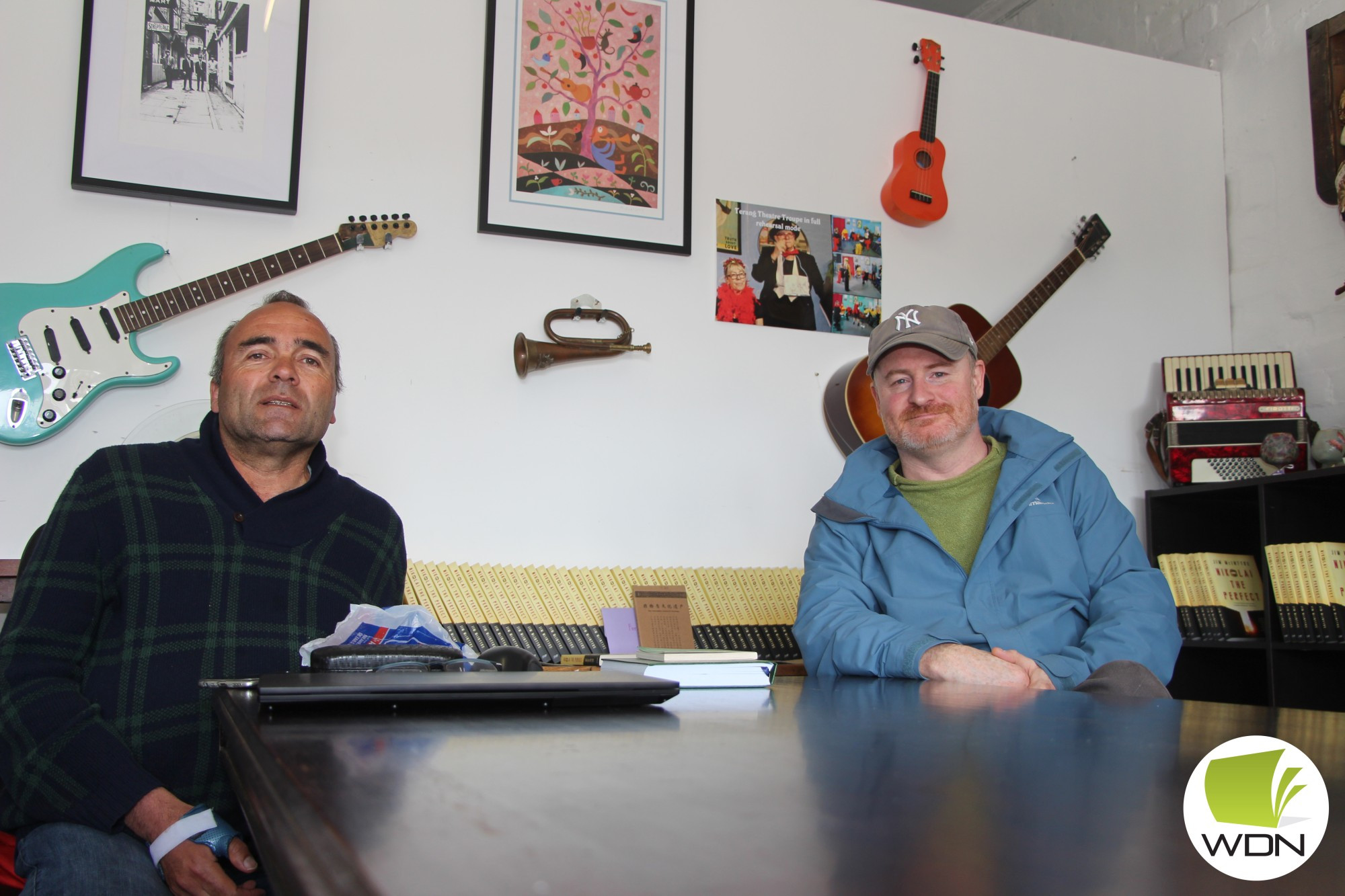 Space to breathe: Jim McIntyre (left) and Gavin Ingham are making the most of their time as the Commercial Hotel’s newest artists in residence.