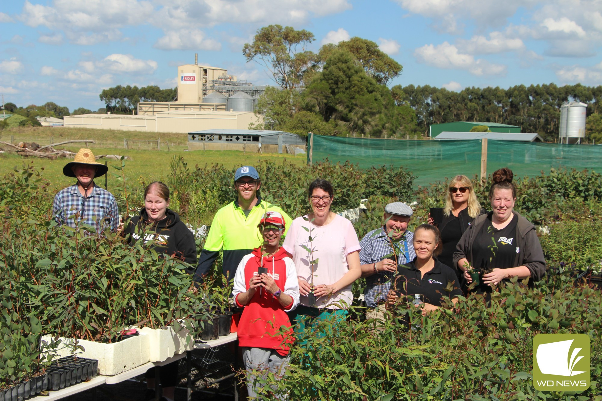 Green thumb: Cooinda participants have launched a new horticultural venture this week, with the opening of the Yellow Tail Nursery.