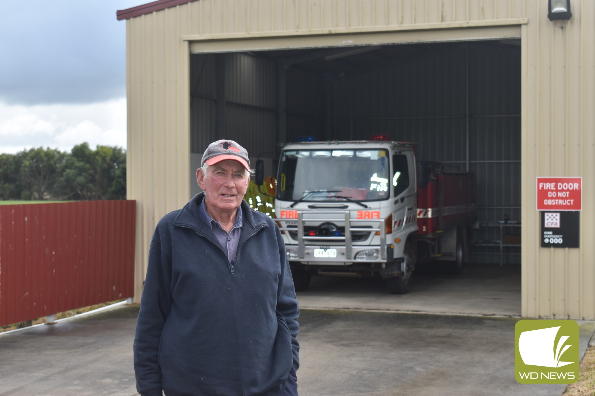 Thank you: Dixie fire brigade volunteer Daryl Crawford, 78, has been helping to keep the community safe for over 60 years.