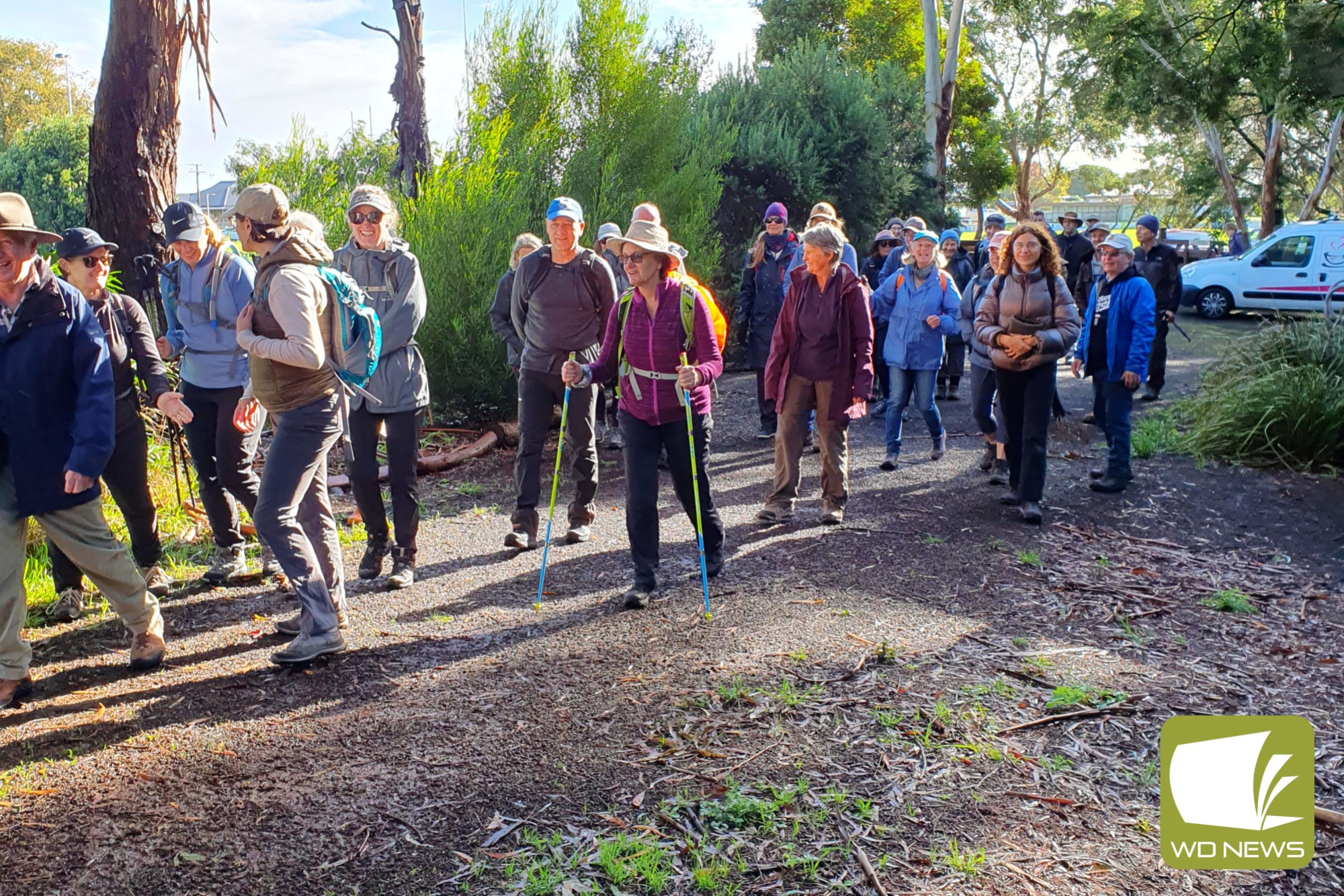 Up they go: Walkers from various areas in Victoria turned out for the four peaks challenge earlier this month.