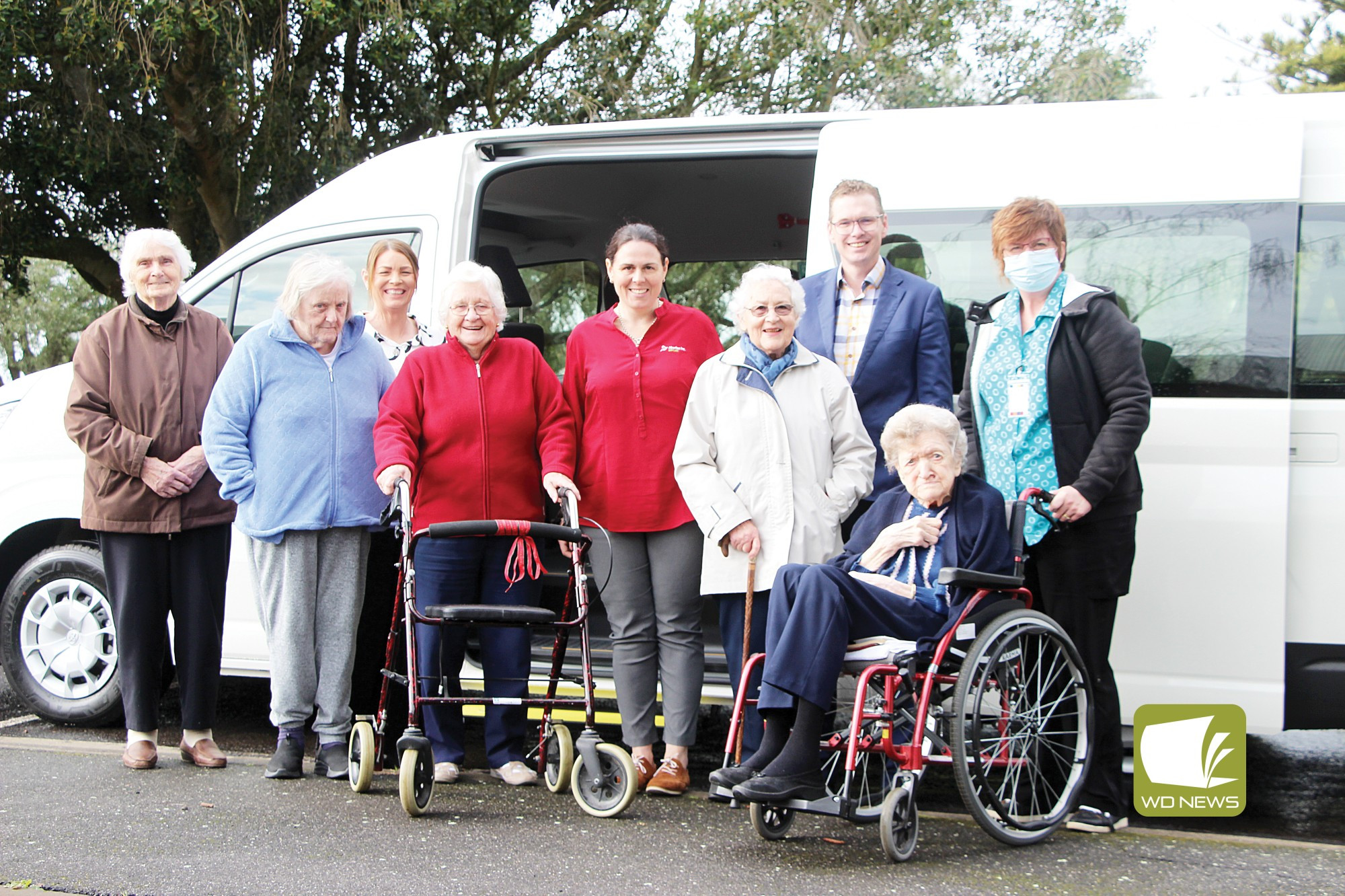 With thanks: Aberlea hospitality services manager Katie Hope, director of care operations Leonie Kelly and chief executive officer David Knight have been overwhelmed by the generosity of the community in supporting the aged care provider’s purchase of a new bus for residents to enjoy.