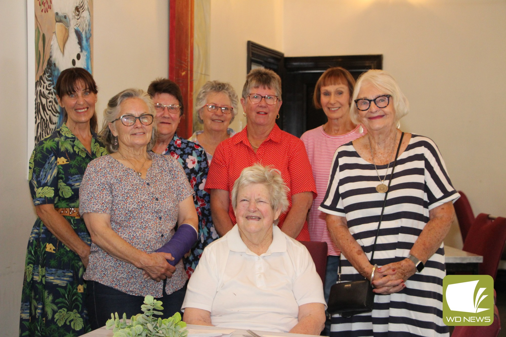 Congratulations: MacKinnon’s Bridge local Alma Whitington (front)was recognised last week for her six decades of dedicated service to Red Cross in Victoria.