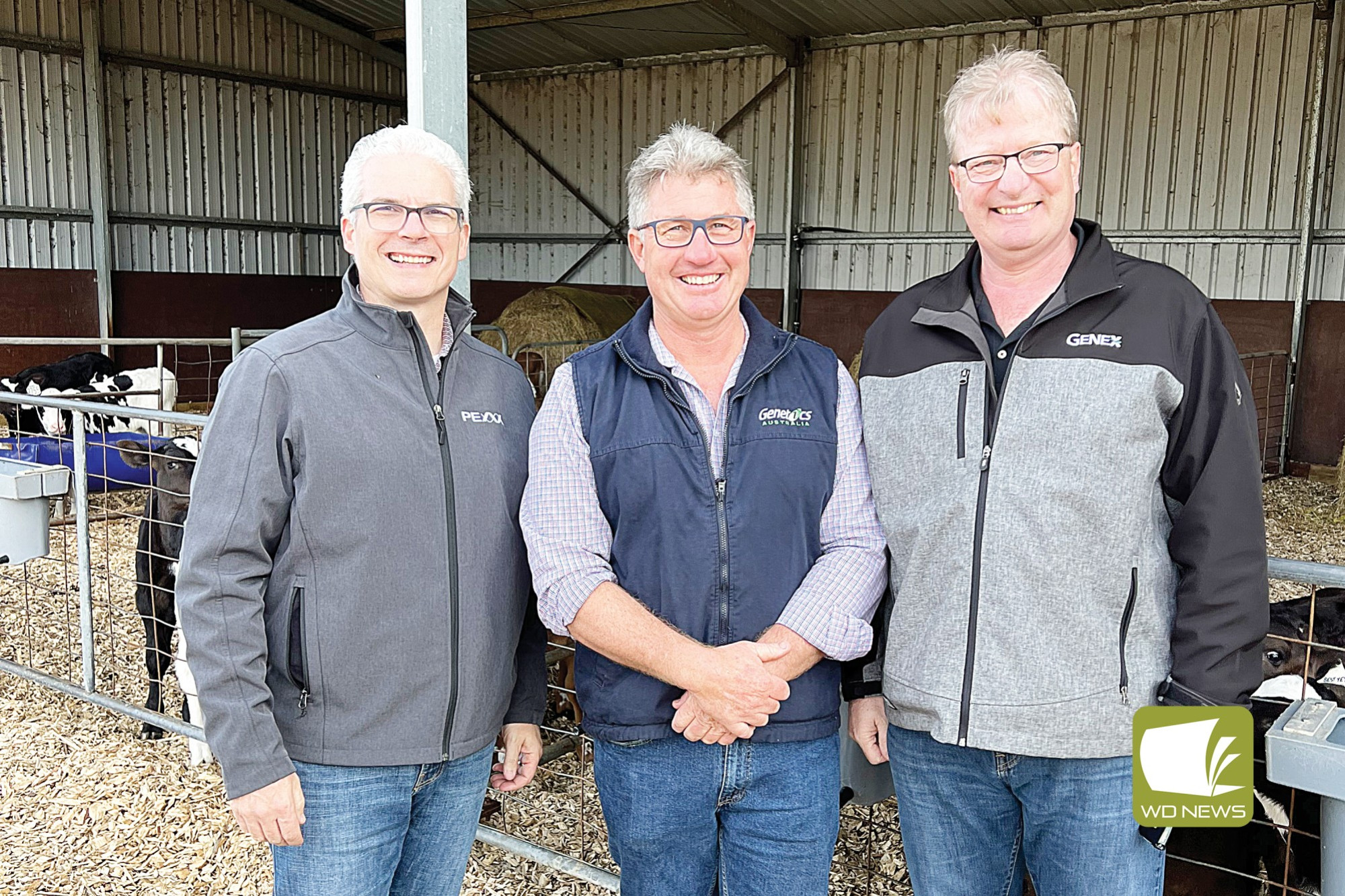 “This joint venture makes perfect sense”: Paul Hunt, Tim Humphris and Huub te Plate are confident a recent joint-venture including the south west-based Genetics Australia will provide international opportunities for farmers.