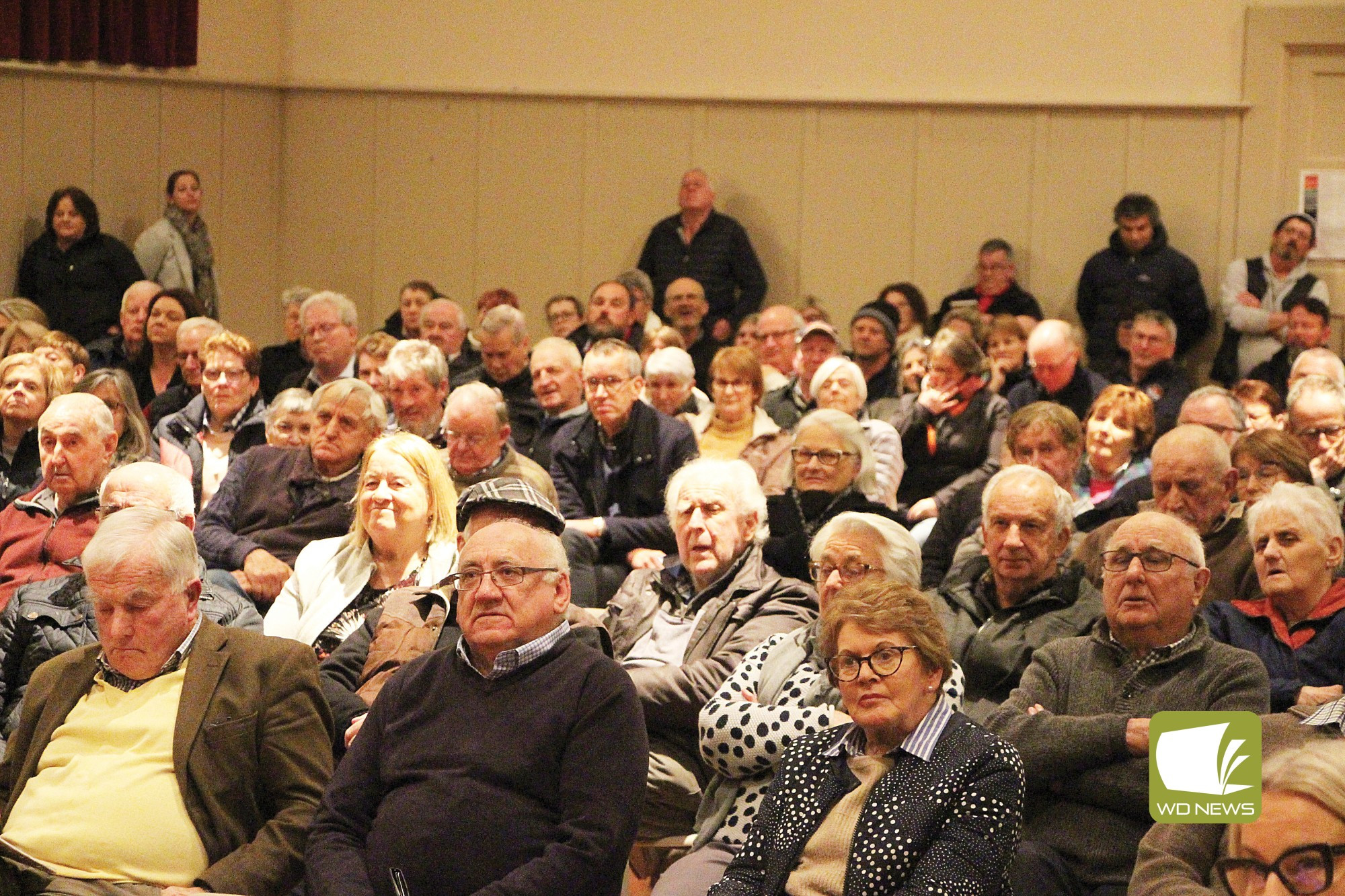 Gutsy: Hundreds attended a community meeting last Wednesday evening to discuss the future of aged care in Terang.