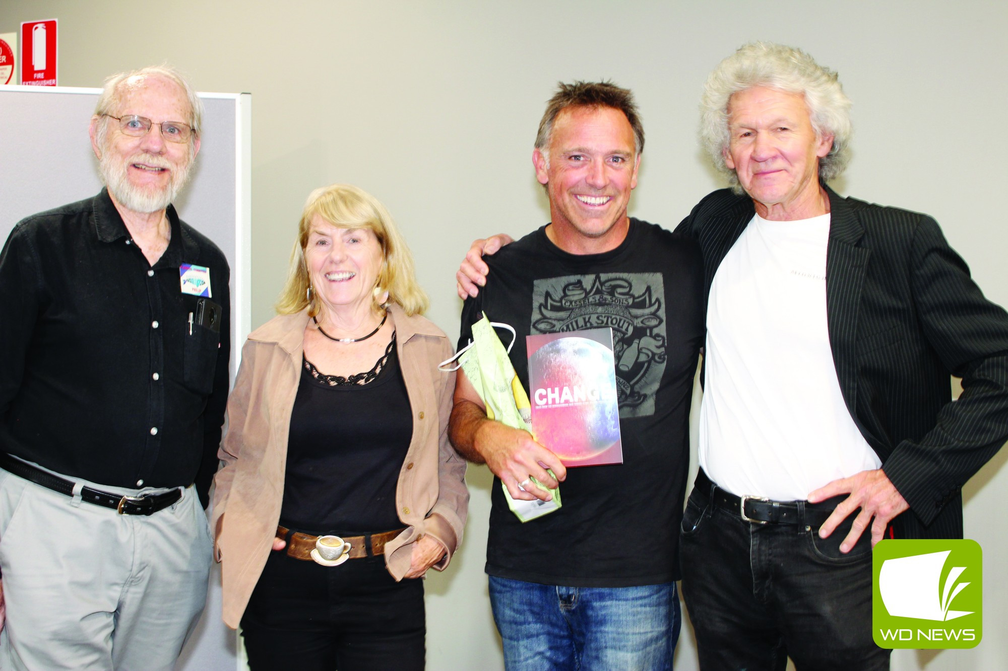 Esteemed guest: Local author Jock Serong spoke to attending authors at the launch of Change.