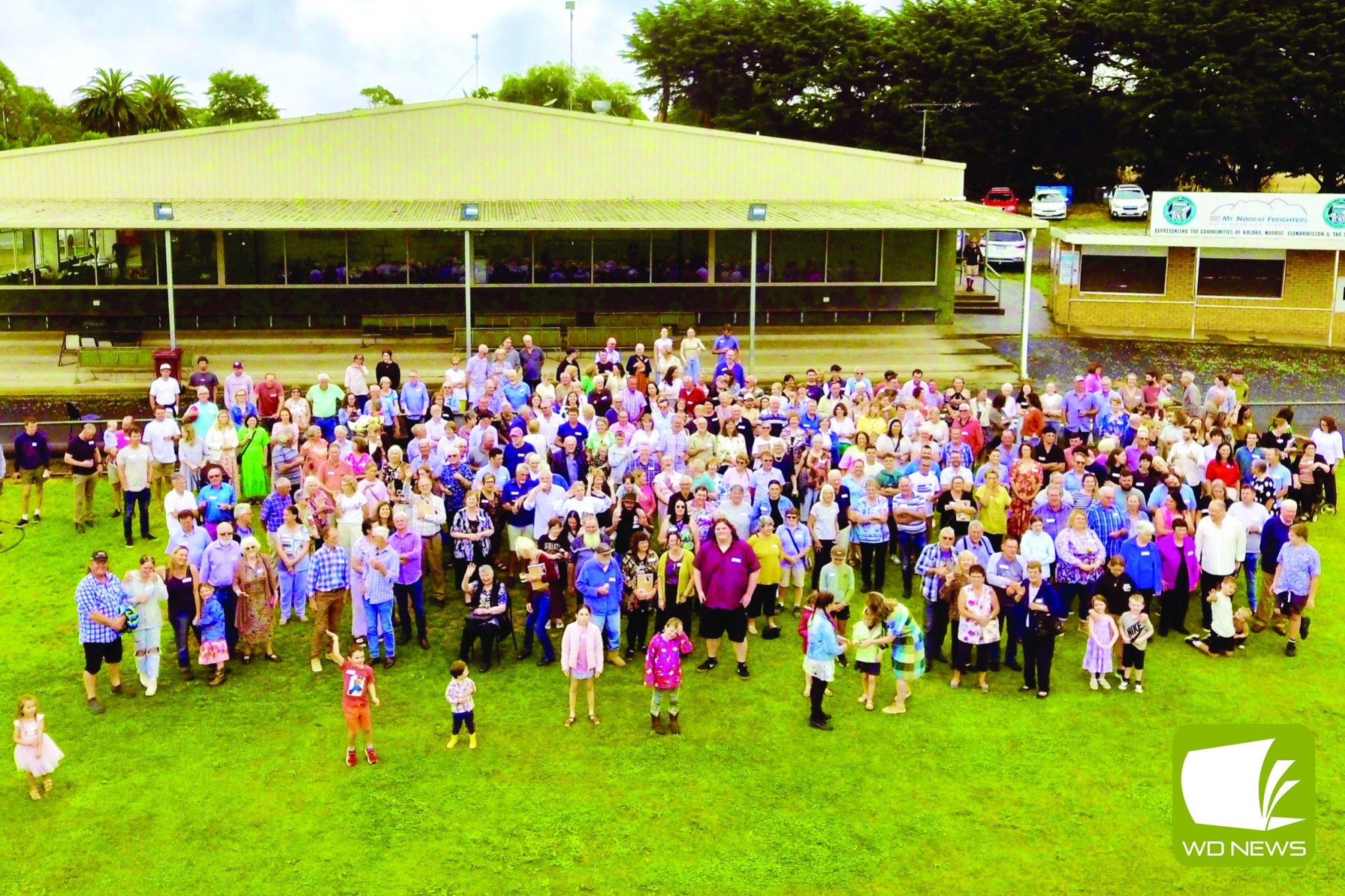 The whole bunch: Around 350 members of the Kenna family recently gathered in Noorat for their first family reunion in almost three decades.