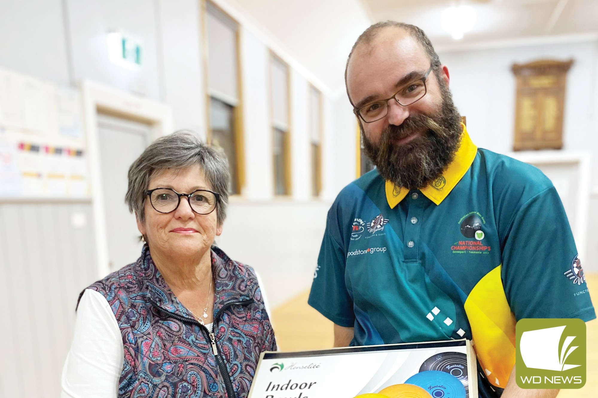 Committee members Jenny Meade and Scott Pierce were thrilled the Glenormiston Indoor Bowls Association has been approved for a $500 grant.