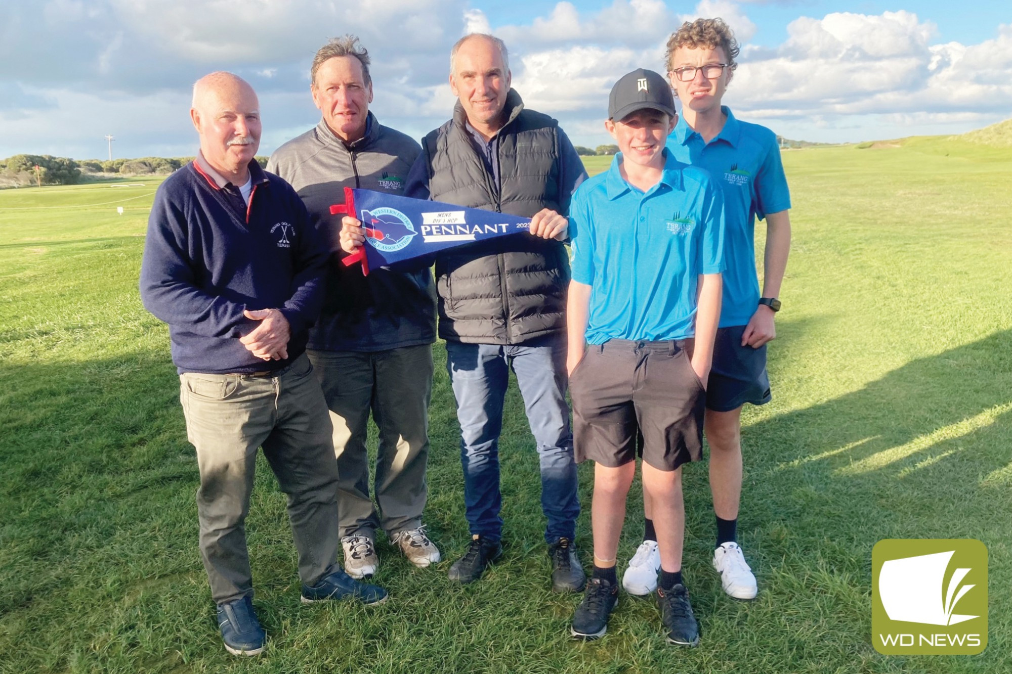 Terang’s division three handicap pennant team (from left): Paddy O’Connor, Colin Venn, Angelo van den Heuvel, Leo Beasley, Max Kavanagh.