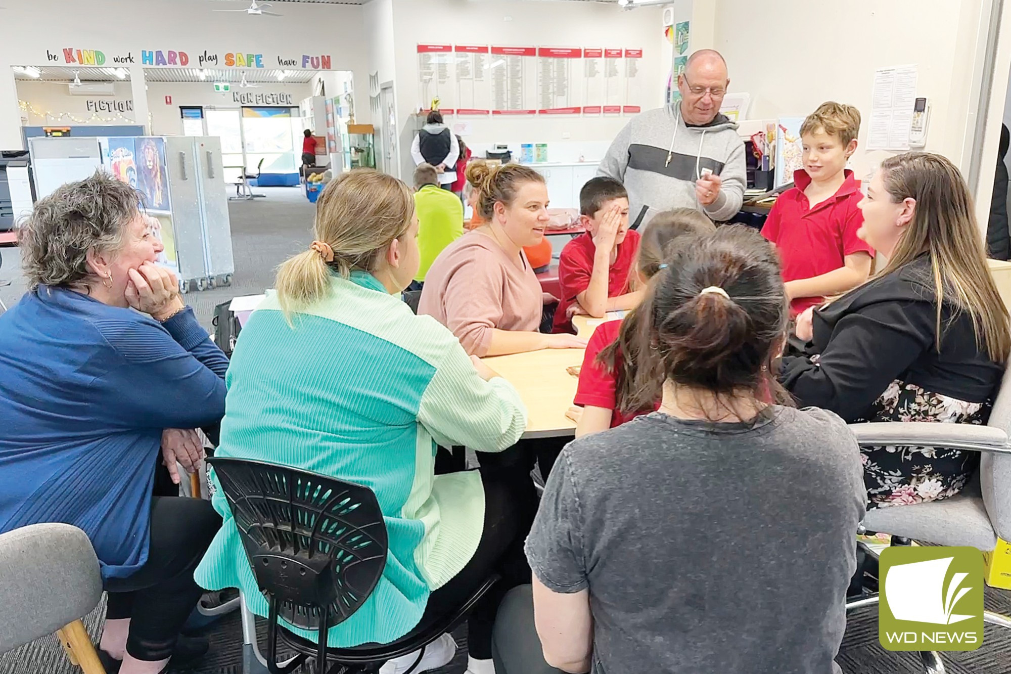 Connection: Noorat Primary School students welcomed some of the most important people in their lives in to the classroom last week.