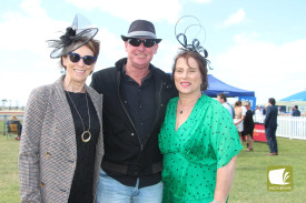Dressed up: Joan O’Neill, Brian Stapleton and Ileana McEwan were among those dressed to the nines.