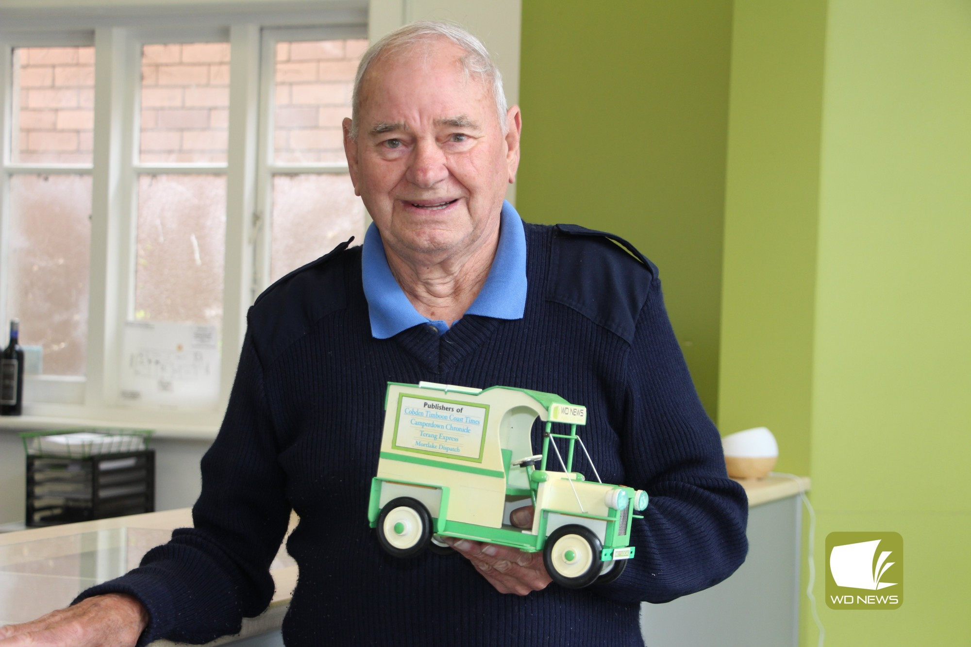 Wheels keep turning: Camperdown’s Bill Slimmon, 83, has built more than 100 personalised trucks for south west Victorians over the years.