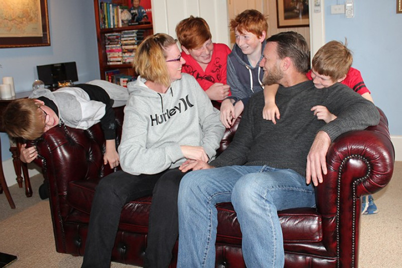Family time: Returned soldier Benn spends time at Heytesbury House with his family as part of the Australian Veteran Respite Program.