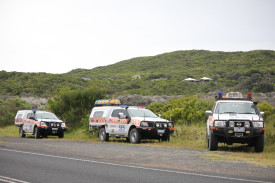 Support: Local SES units as well as volunteers from as far away as Heywood and Dartmoor joined the search for Aslan King who vanished on Saturday. 