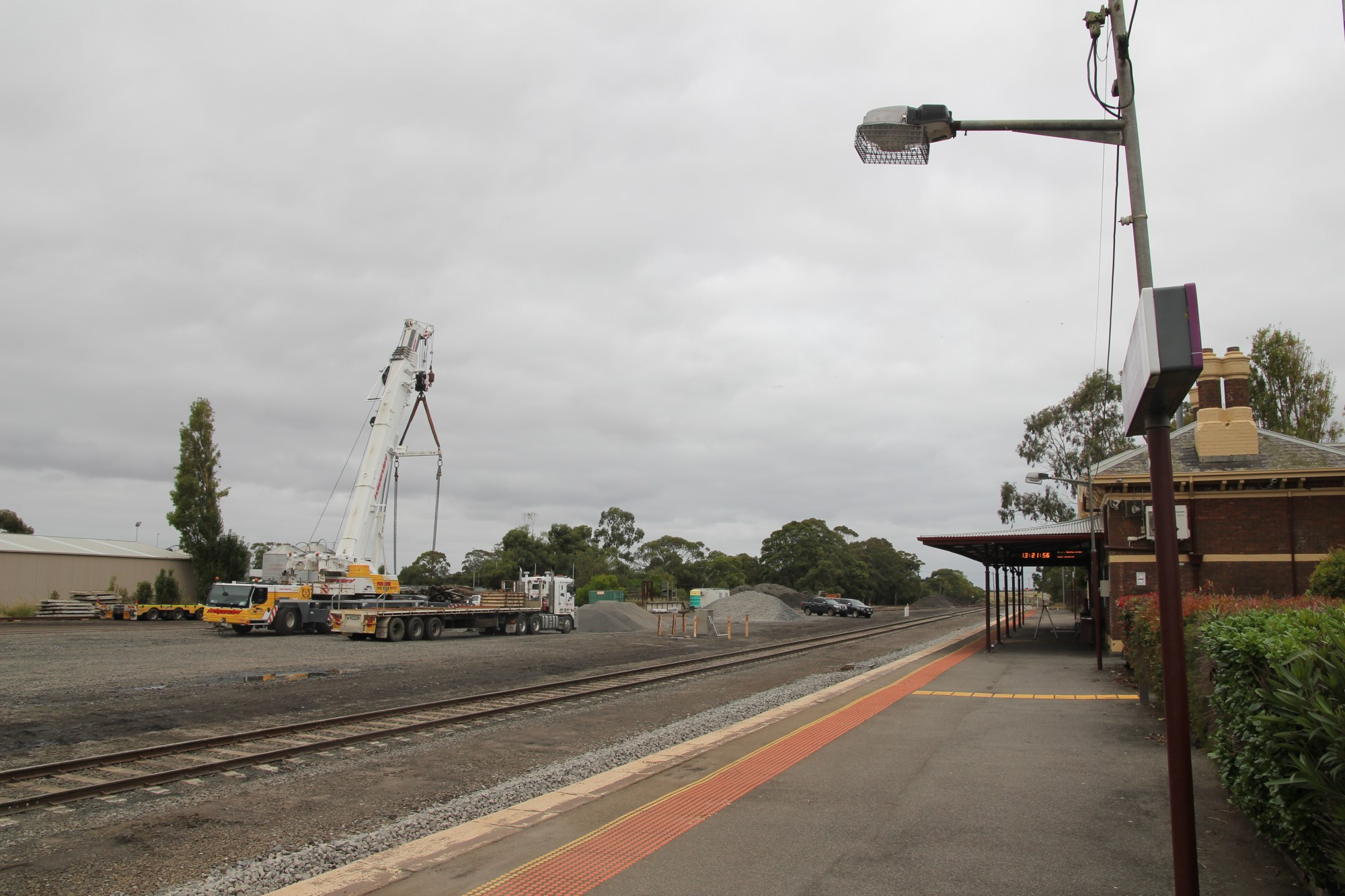 Key works: Contractors continue to finish off a series of upgrades at the Camperdown Station.
