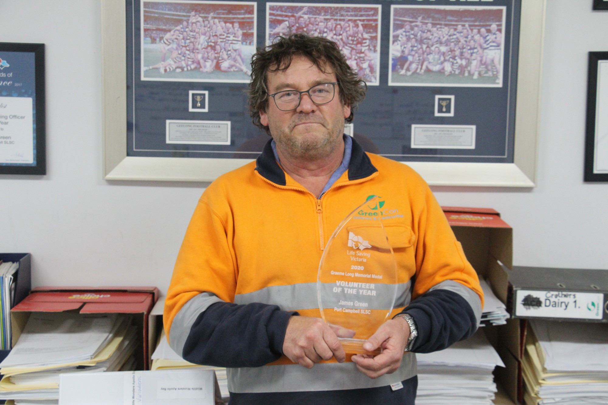 Cobden’s James Green received Life Saving Victoria’s Graeme Long Memorial Medal as the organisation’s Volunteer of the Year.