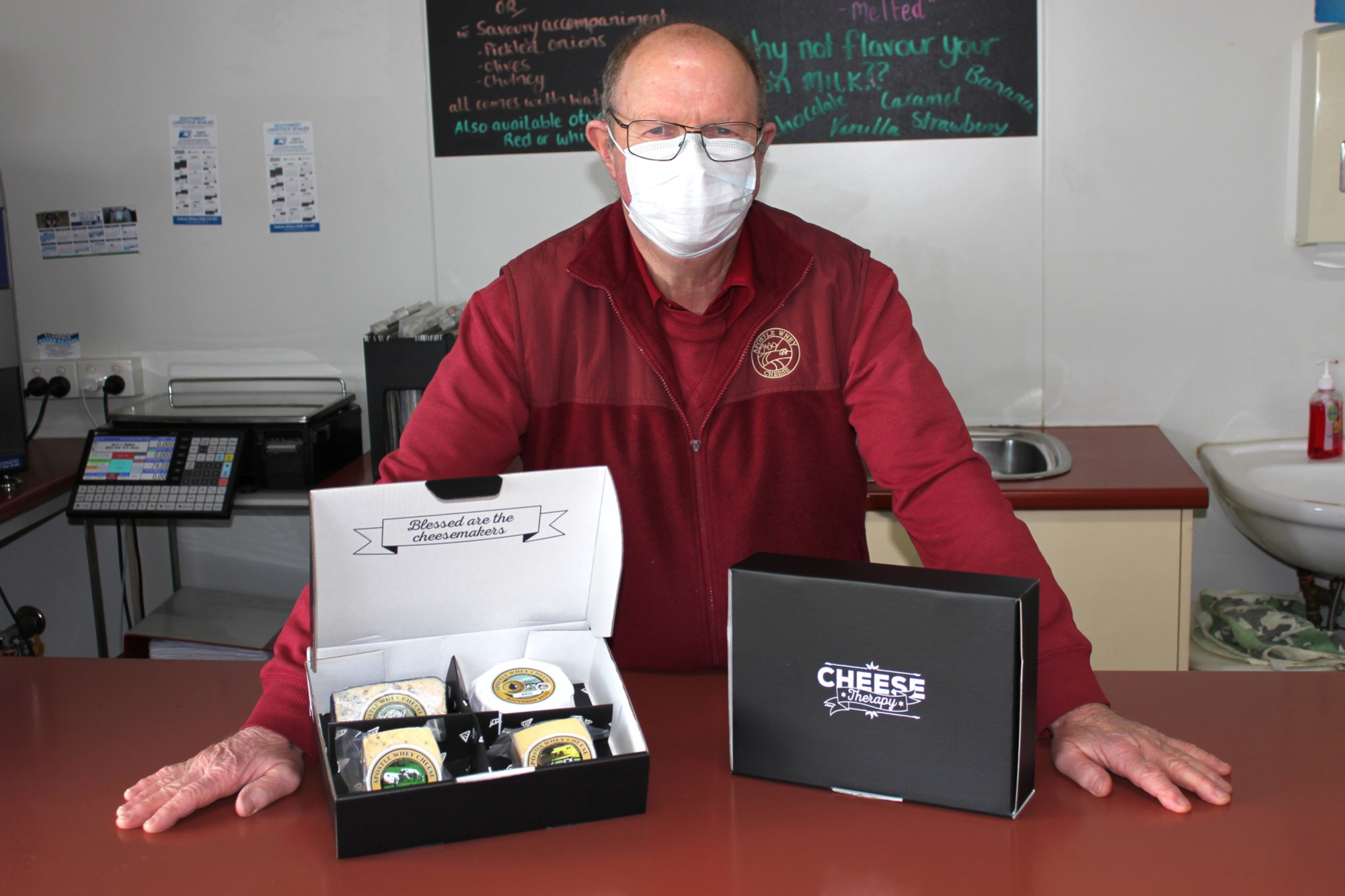 Adapting: Apostle Whey Cheese owner Julian Benson said the business has been forced to look for new ways to promote their products during COVID-19.